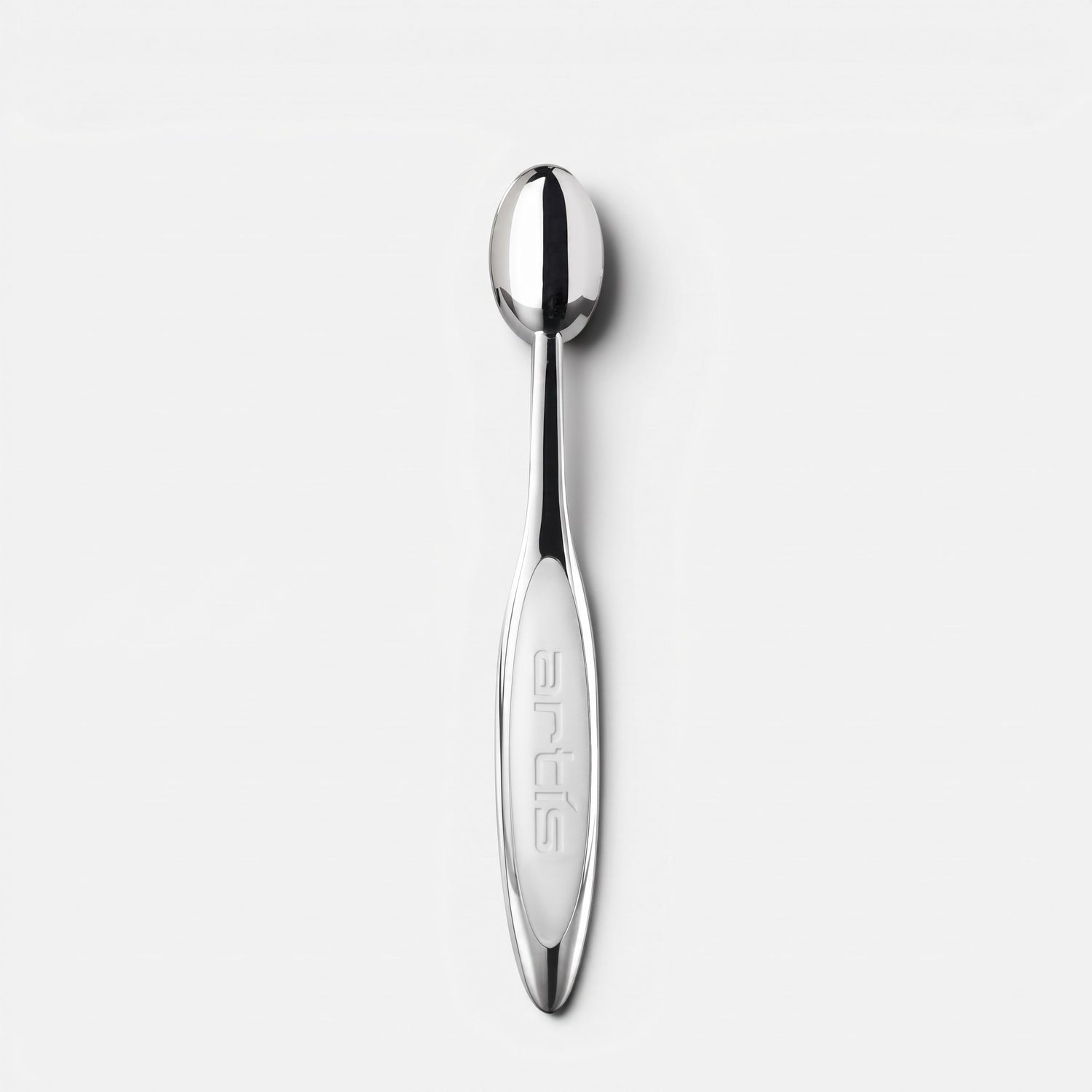 Shop Rescue Spa Artis Elite Mirror Oval 6 makeup brush with a sleek silver metallic handle for seamless application.