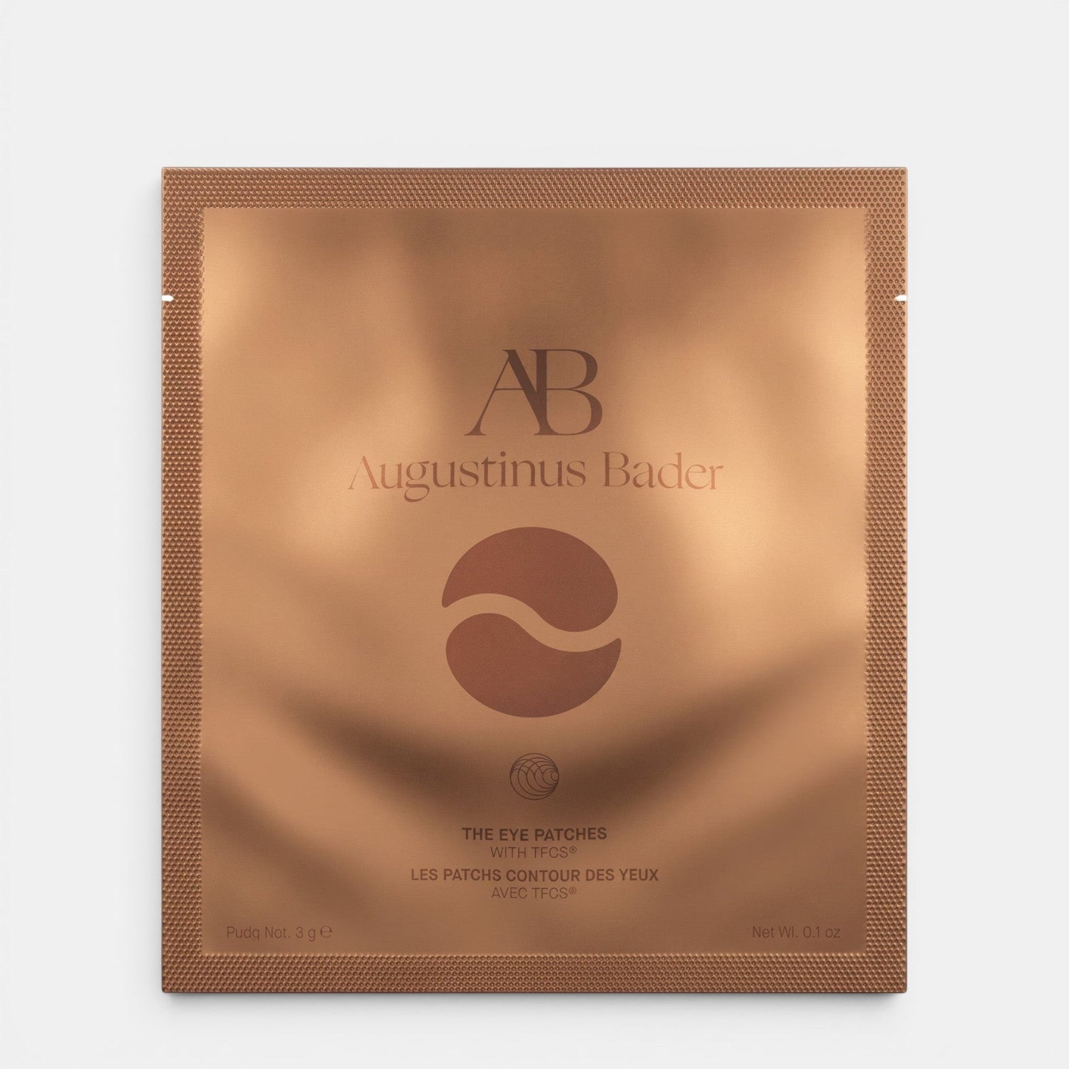 Shop Rescue Spa Augustinus Bader hydrogel eye patch single sachet in metallic bronze packaging