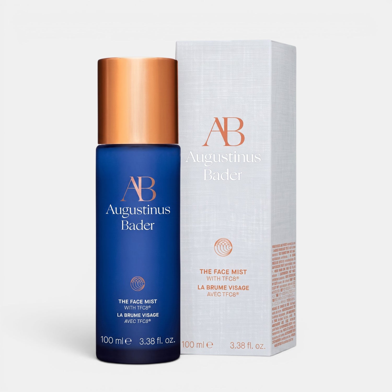 Shop Rescue Spa Augustinus Bader The Face Mist hydrating spray with TFC8 in a blue bottle with its matching box