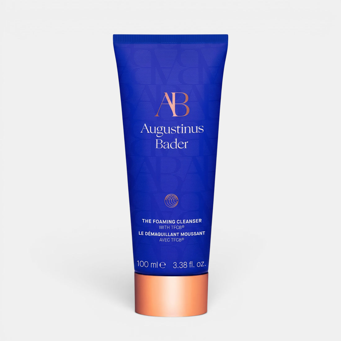 Shop Rescue Spa Augustinus Bader The Foaming Cleanser in a blue tube with copper cap for purifying and makeup removal.