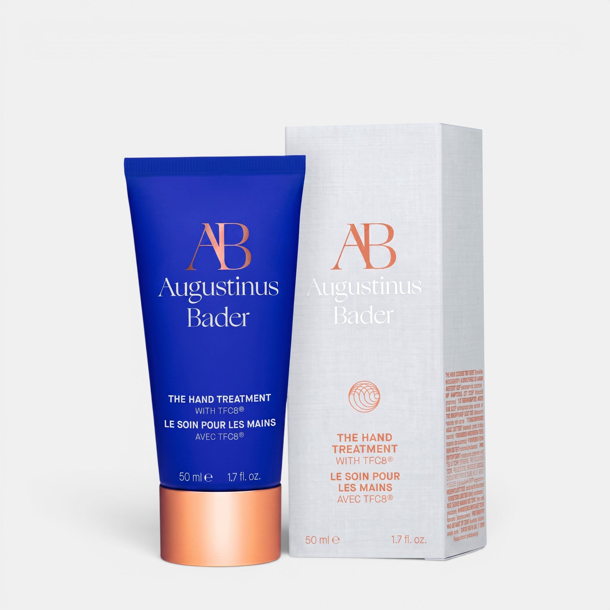 Shop Rescue Spa Augustinus Bader The Hand Treatment in a blue tube and white box for hydrating and nourishing skin