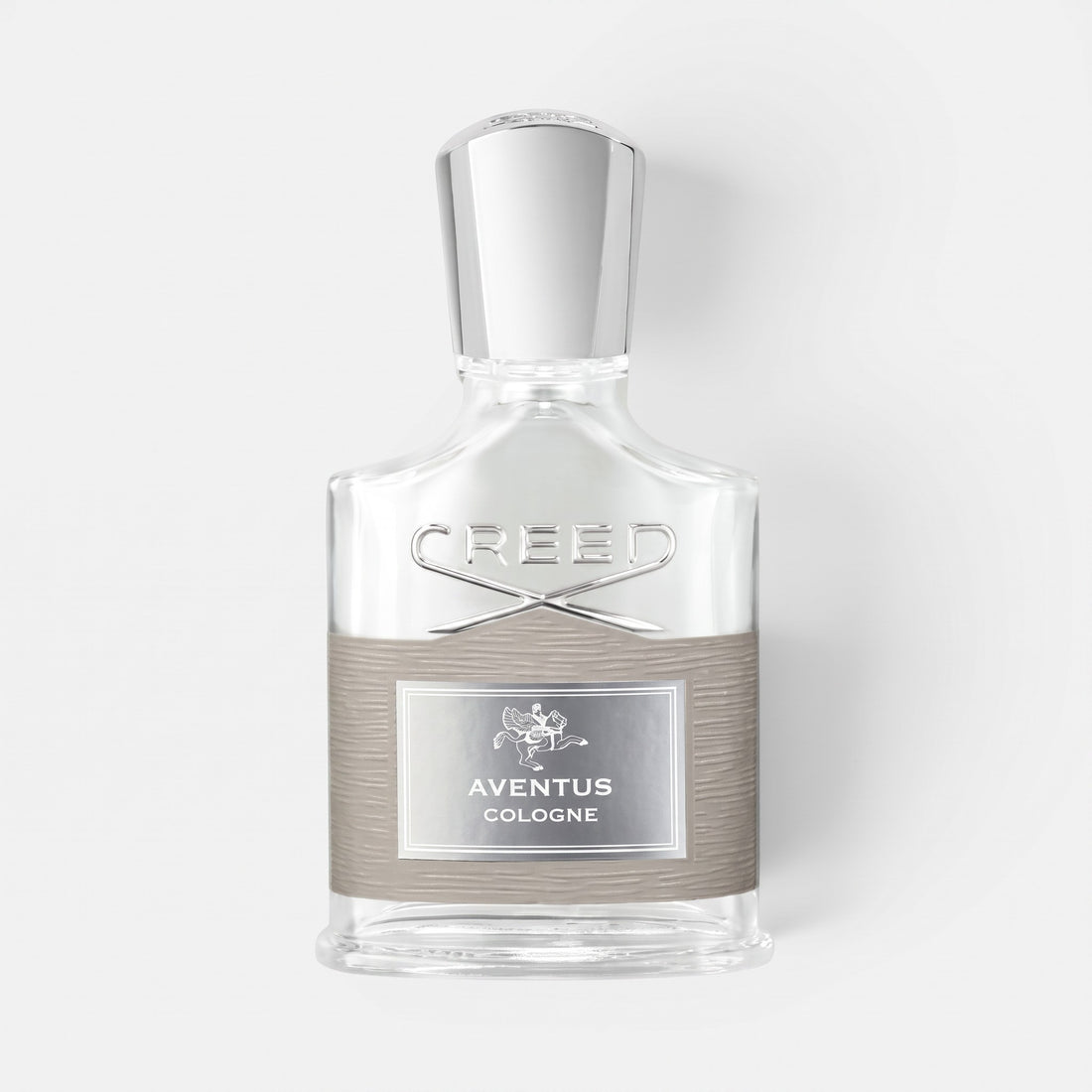 Shop Rescue Spa Aventus Cologne fragrance bottle with a silver cap and textured grey label on a white background.