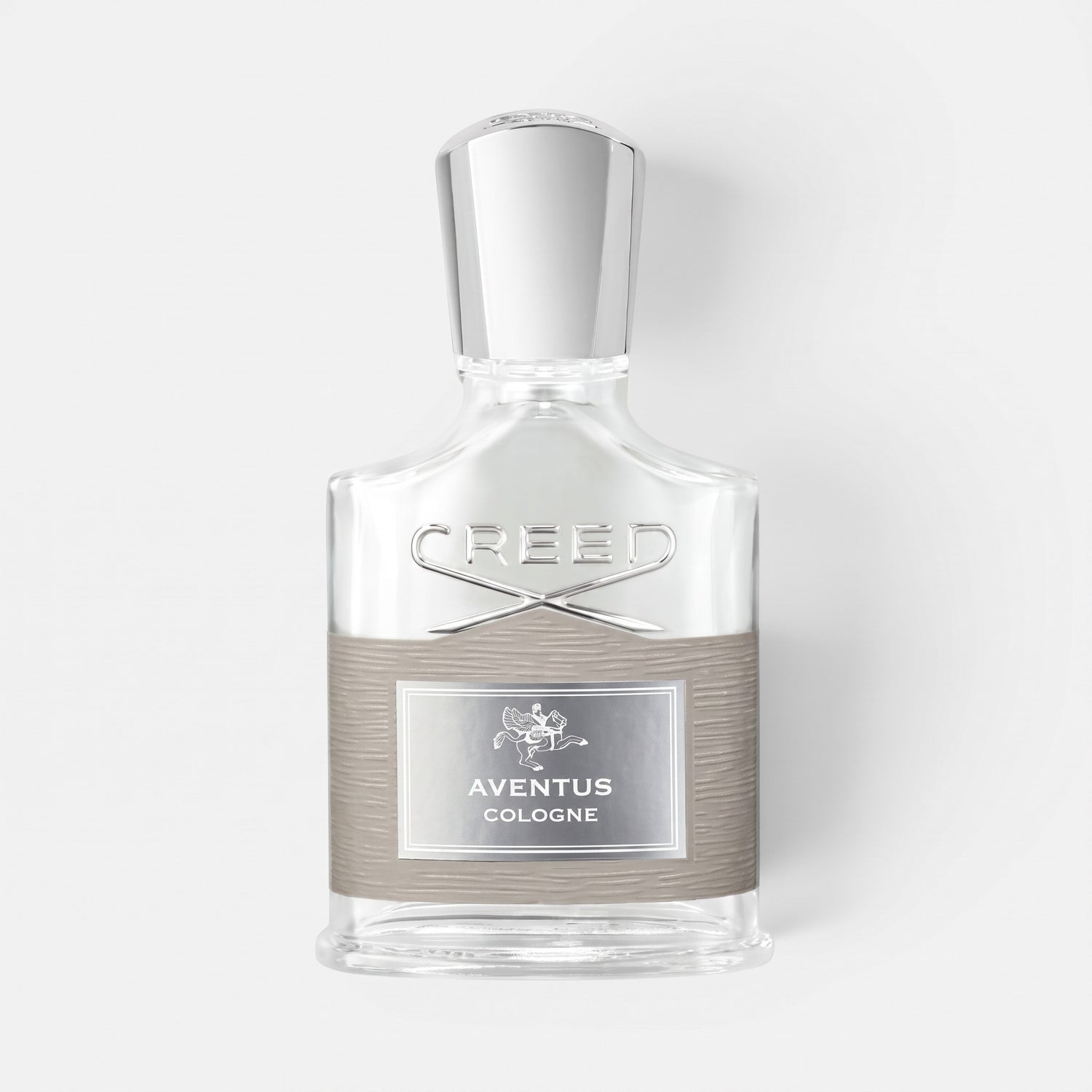 Shop Rescue Spa Aventus Cologne fragrance bottle with a silver cap and textured grey label on a white background.