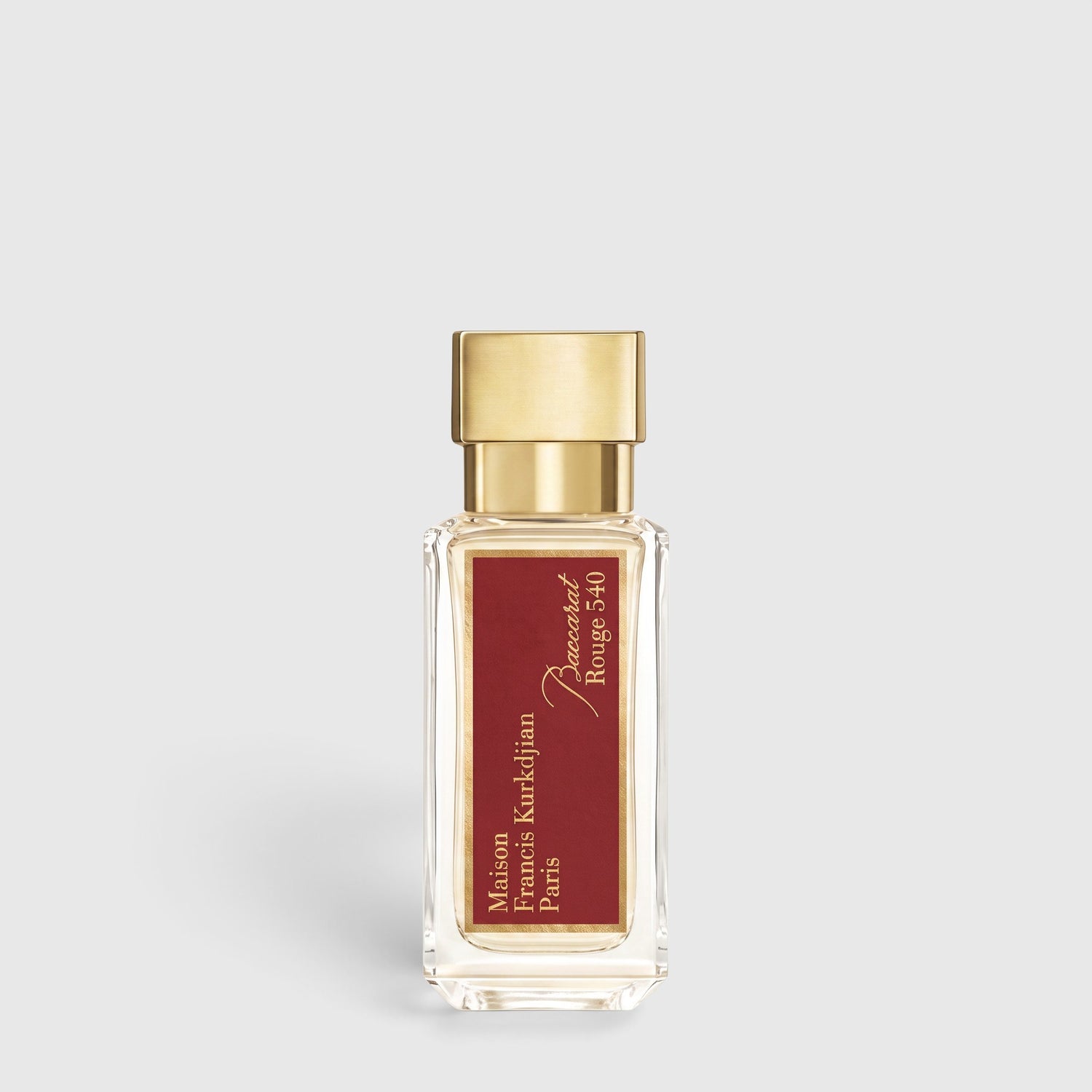 Shop Rescue Spa Baccarat Rouge 540 eau de parfum in a clear glass bottle with a gold cap and deep red label