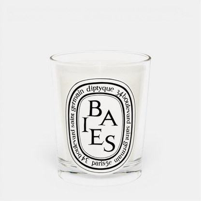 Shop Rescue Spa Baies scented candle in a clear glass jar with a white wax blend and iconic oval label
