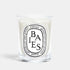 Shop Rescue Spa Baies scented candle in a clear glass vessel with a black and white label featuring blackcurrant notes