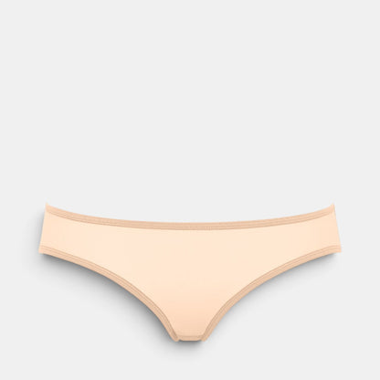 Shop Rescue Spa BAMBIN low-waisted briefs in beige stretch tulle fabric
