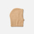 Shop Rescue Spa chunky knit balaclava in beige 100% cashmere with ribbed trim detail