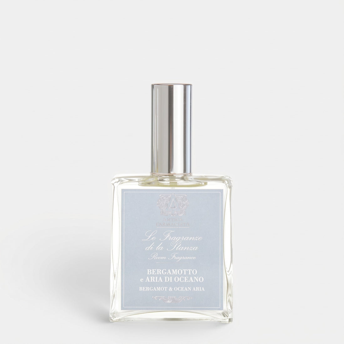 Shop Rescue Spa Bergamot &amp; Ocean Aria room fragrance spray in a clear glass bottle with a silver cap.