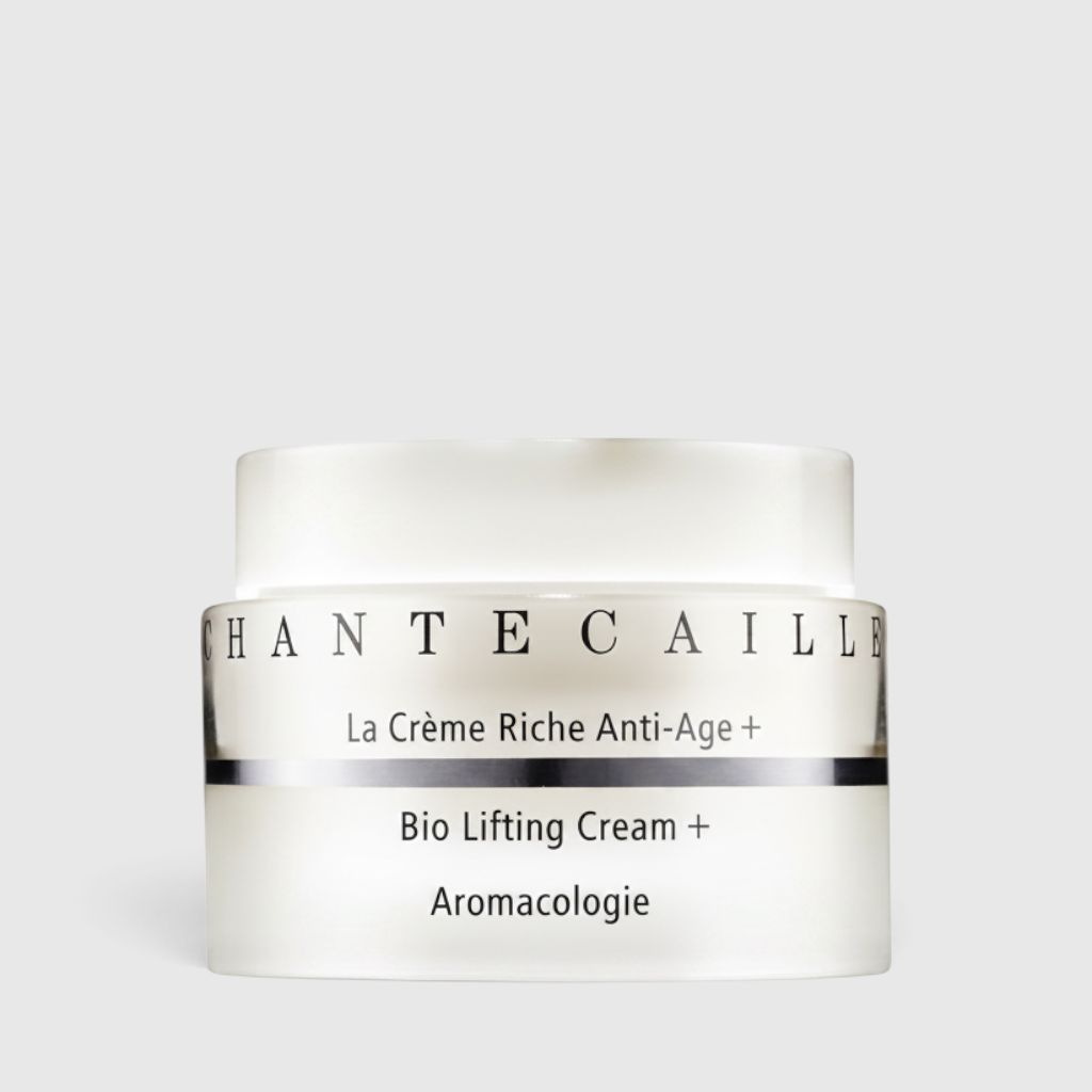 Shop Rescue Spa Chantecaille Bio Lifting Cream Plus in a white glass jar for anti-aging and skin lifting.