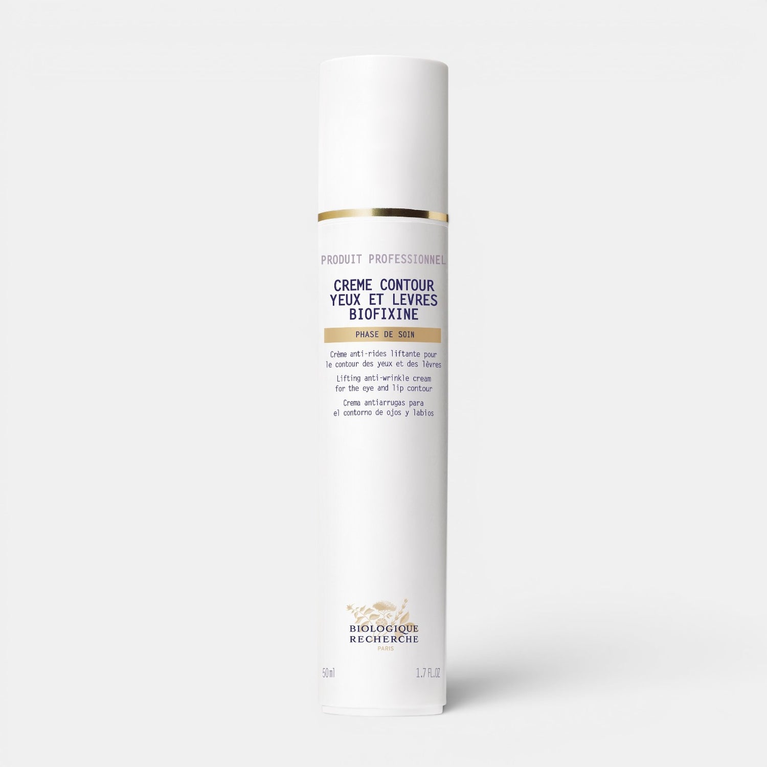 Shop Rescue Spa Biologique Recherche Biofixine lifting eye and lip contour cream in a white 15ml pump bottle