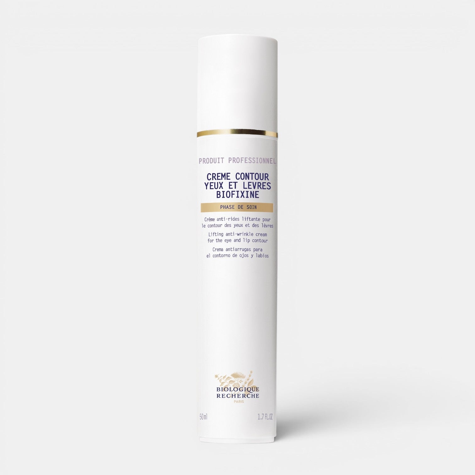 Shop Rescue Spa Biologique Recherche Biofixine lifting eye and lip contour cream in a white 15ml pump bottle