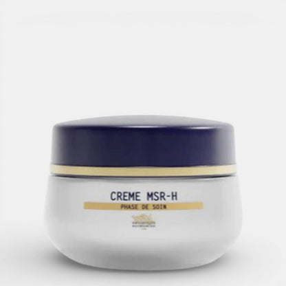 Shop Rescue Spa Biologique Recherche Creme MSR-H firming and hydrating cream for menopausal skin in a white jar with a dark blue lid.