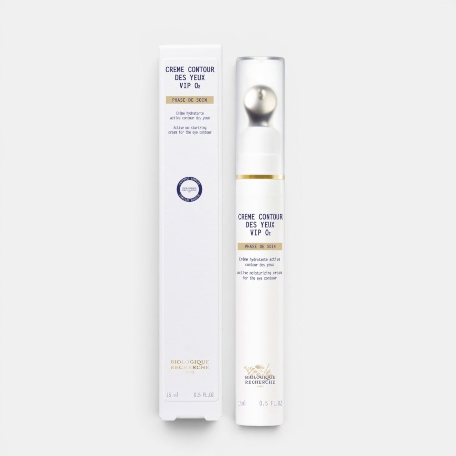 Shop Rescue Spa Biologique Recherche Creme Contour des Yeux VIP O2 eye cream with applicator in white packaging