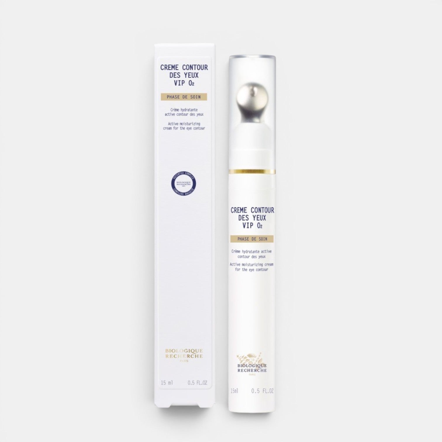 Shop Rescue Spa Biologique Recherche Creme Contour des Yeux VIP O2 eye cream with applicator in white packaging