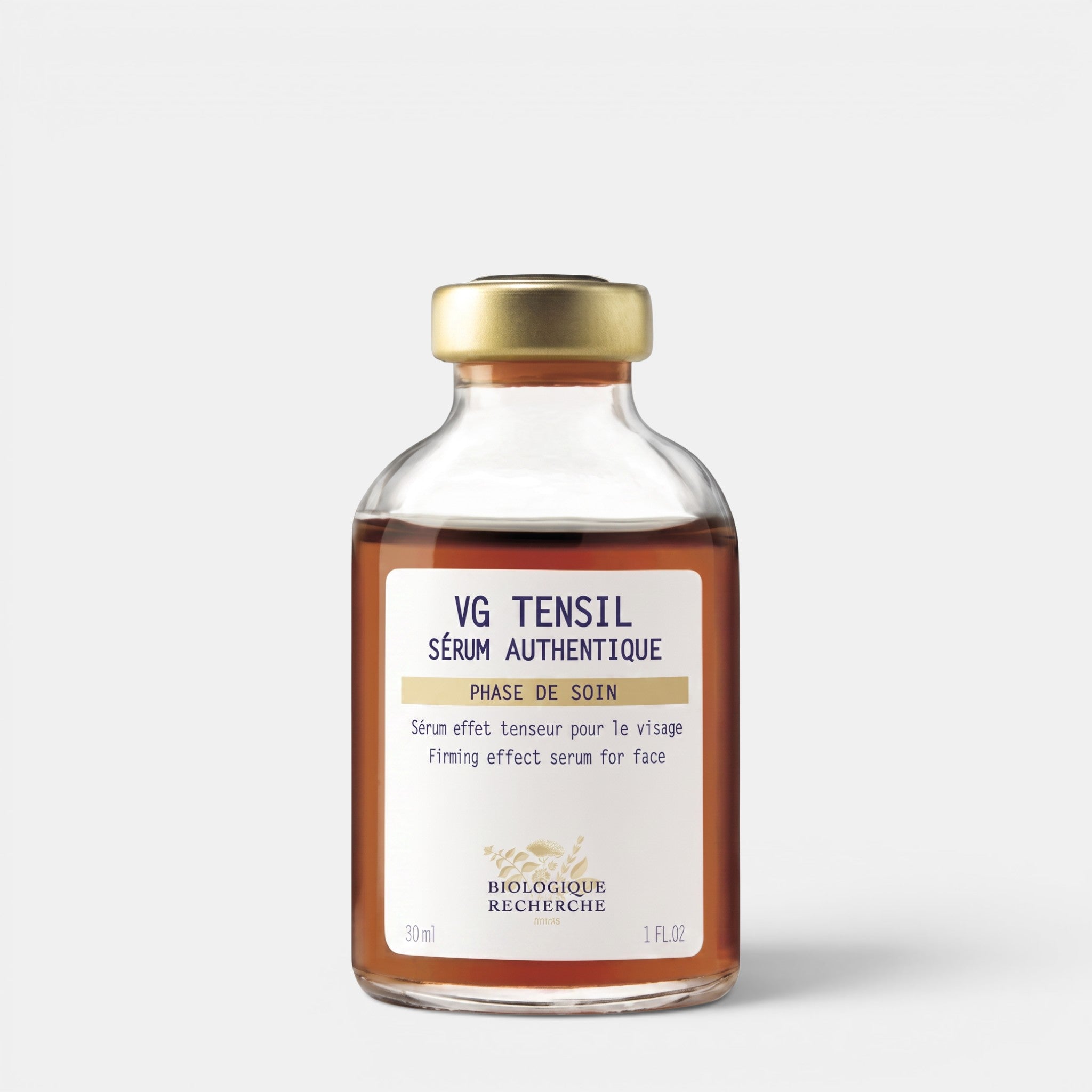 Shop Rescue Spa Biologique Recherche Serum VG Tensil firming and tightening botanical face serum in a 30ml glass bottle.