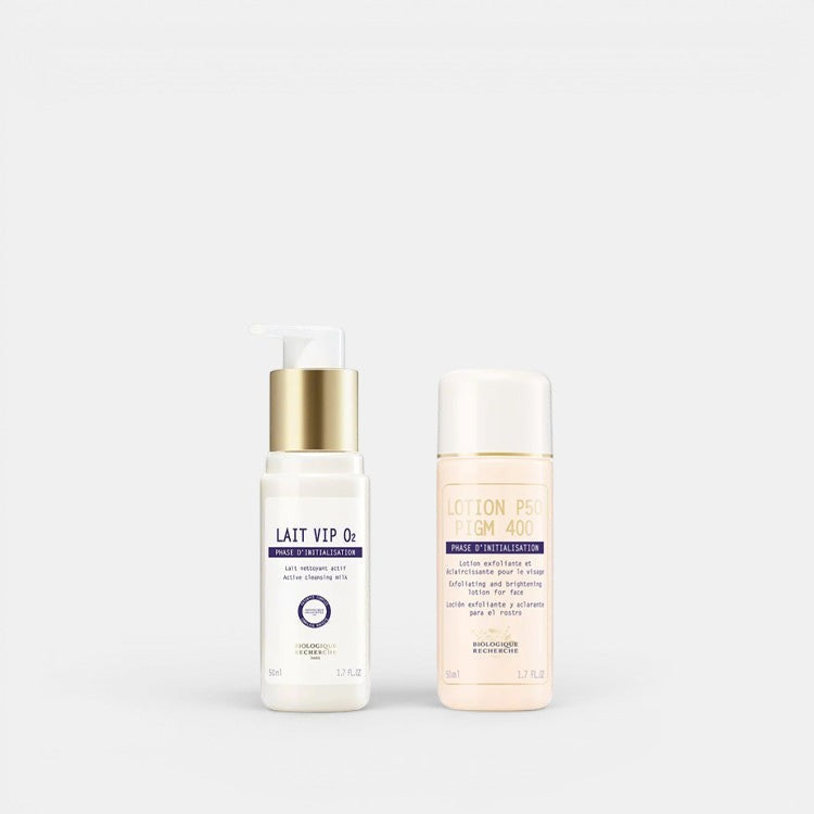 Shop Rescue Spa Biologique Recherche travel duo featuring Lait VIP O2 cleanser and Lotion P50.