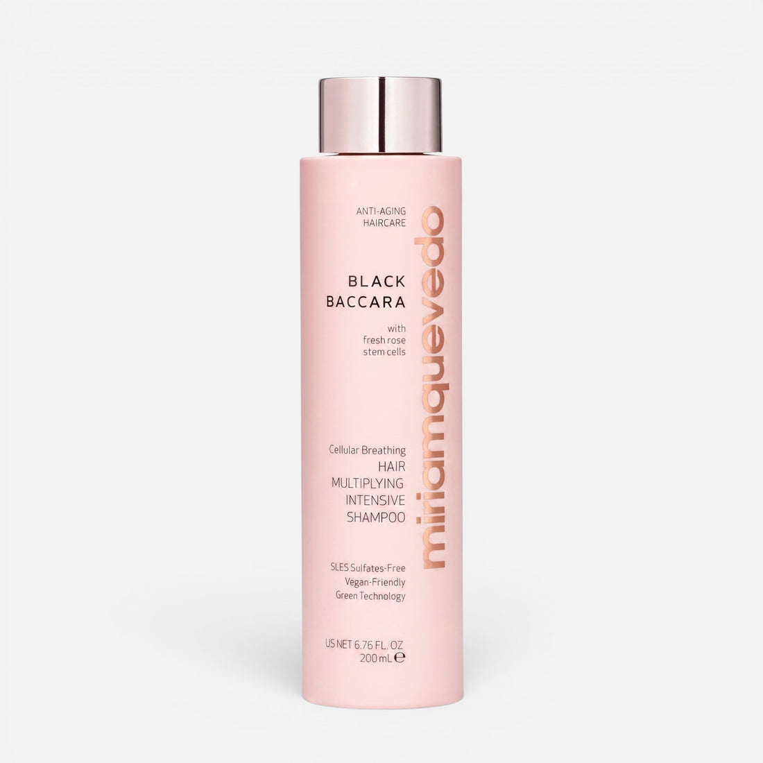 Shop Rescue Spa Black Baccara intensive shampoo bottle in soft pink with metallic cap for anti-aging hair treatment