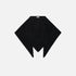 Shop Rescue Spa black brushed cashmere scarf with a soft knit texture and pointed triangular shape.