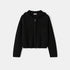 Shop Rescue Spa black chunky knit cashmere hoodie with a front zipper closure and regular fit.