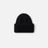 Shop Rescue Spa black ribbed knit cashmere beanie with a cuffed design, suitable for all genders.