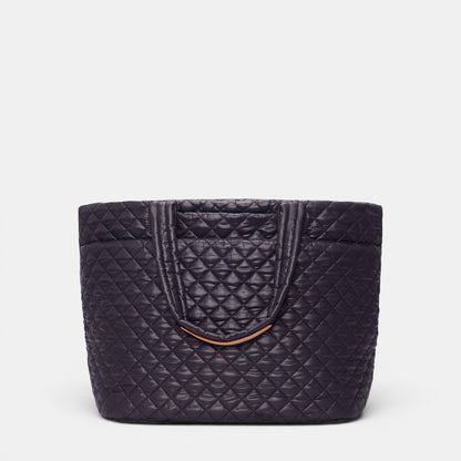 Shop Rescue Spa black quilted Bedford nylon Large Metro Tote Deluxe II with Italian leather trim and padded handles.