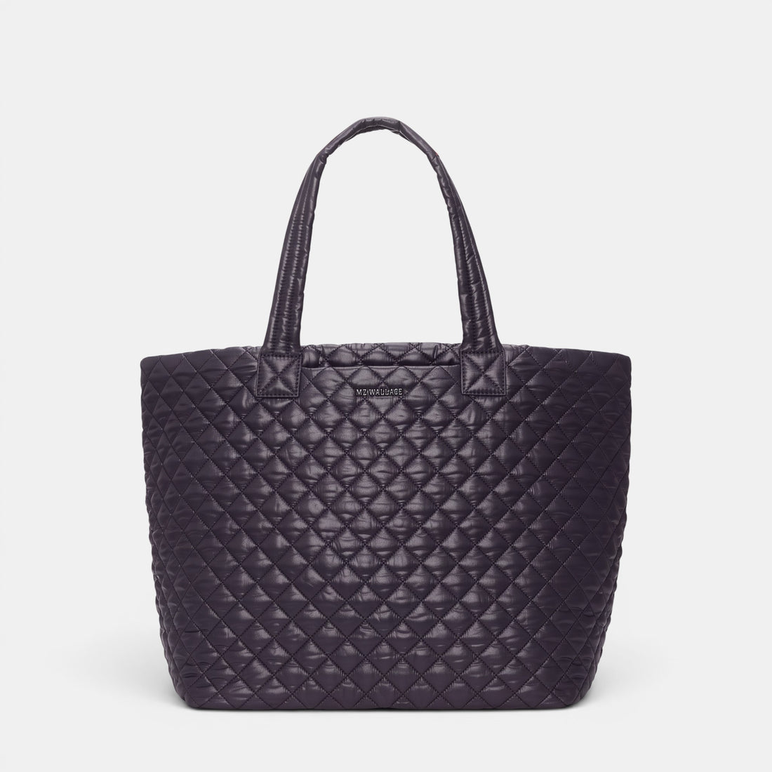 Shop Rescue Spa MZ Wallace black quilted Bedford nylon Large Metro Tote Deluxe II with leather trim.