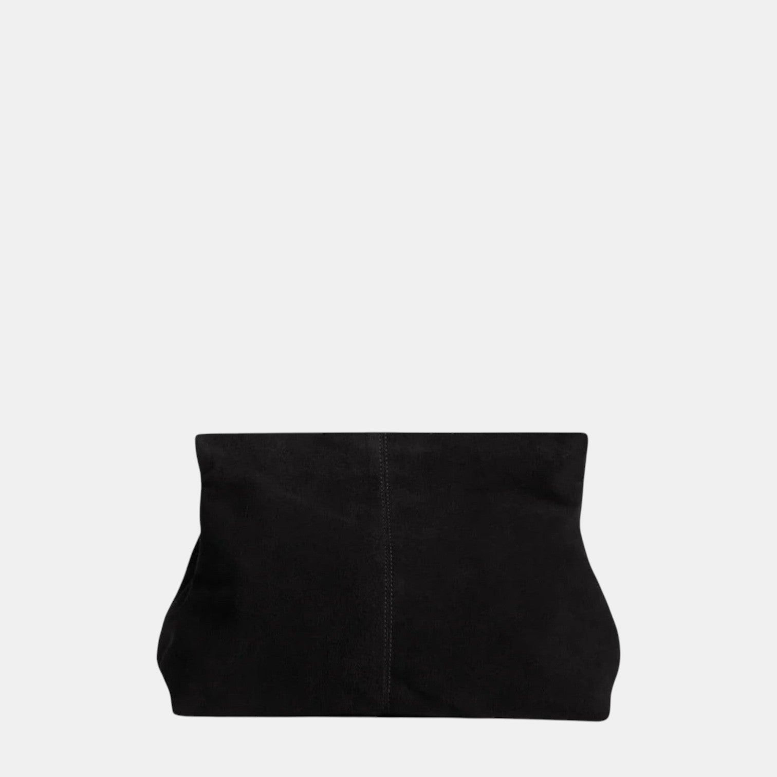 Shop Rescue Spa black calf suede Clay Clutch with a minimalist design and top closure