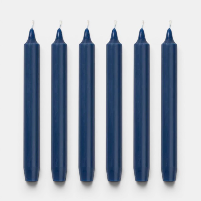 Shop Rescue Spa Black Madeleine Taper Candles, 8" tall, dripless and smokeless wax