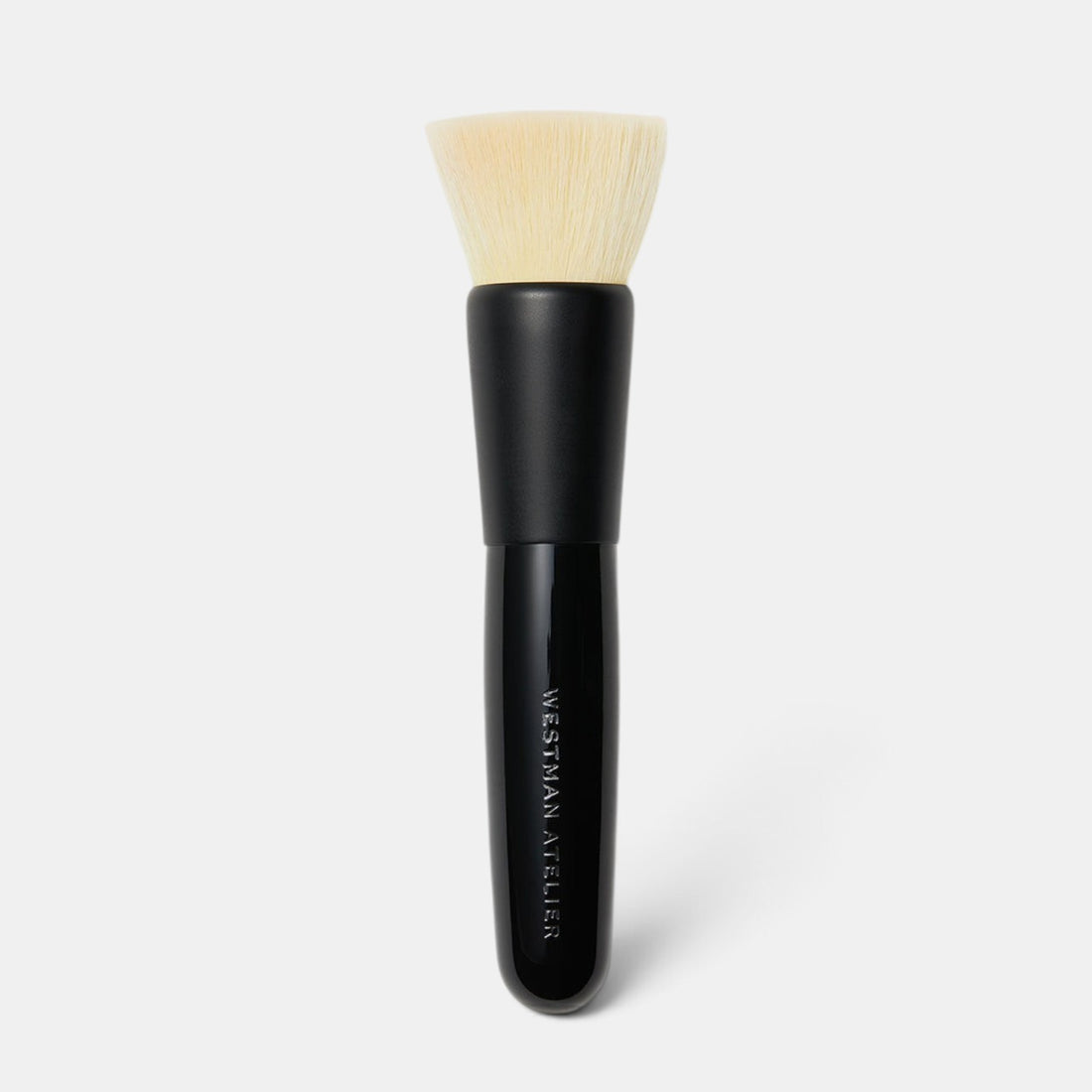 Shop Rescue Spa Blender Brush with soft cruelty-free nylon bristles and a sleek black lacquered birch handle.