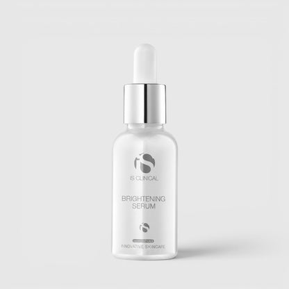 Shop Rescue Spa iS Clinical Brightening Serum in a clear glass dropper bottle for uneven skin tone.