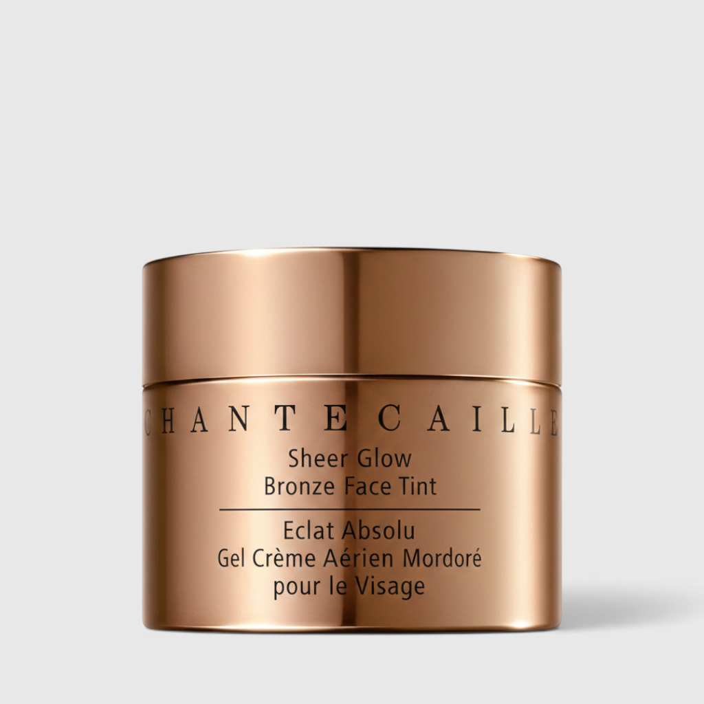 Shop Rescue Spa Chantecaille Sheer Glow Bronze Face Tint in a metallic bronze jar for a warm, radiant complexion.