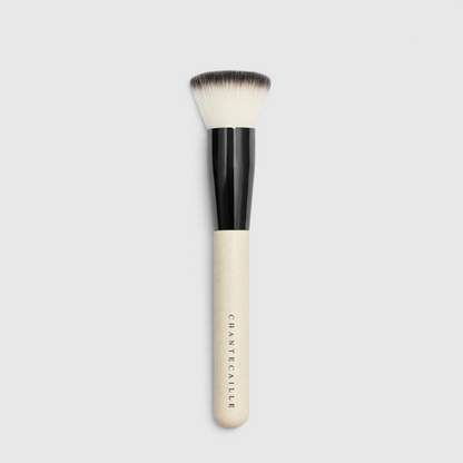 Shop Rescue Spa Buff and Blur flat-top makeup brush with soft vegan bristles and a speckled cream handle