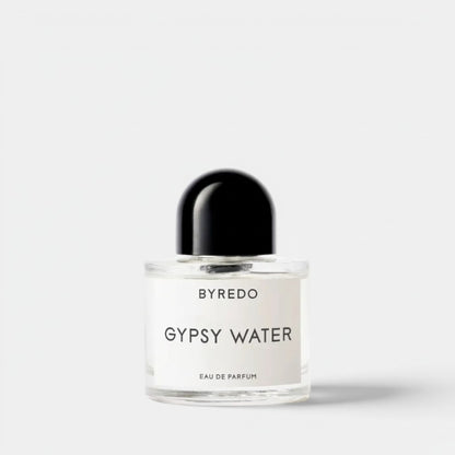 Shop Rescue Spa BYREDO Gypsy Water Eau de Parfum with notes of bergamot, lemon, pine needle, sandalwood, and amber.
