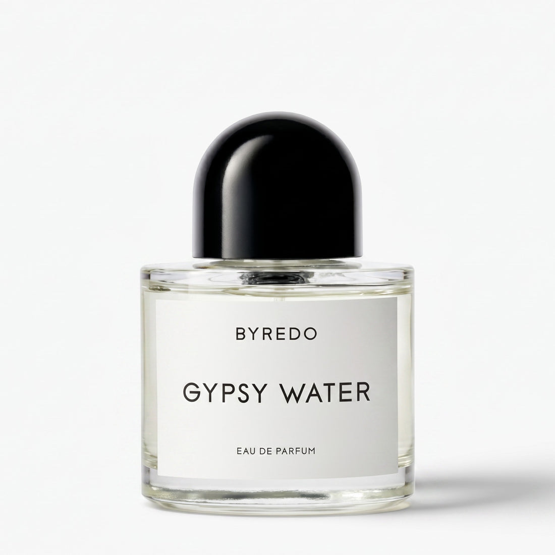 Shop Rescue Spa Byredo Gypsy Water Eau de Parfum in a clear glass bottle with a black cap on a white background.