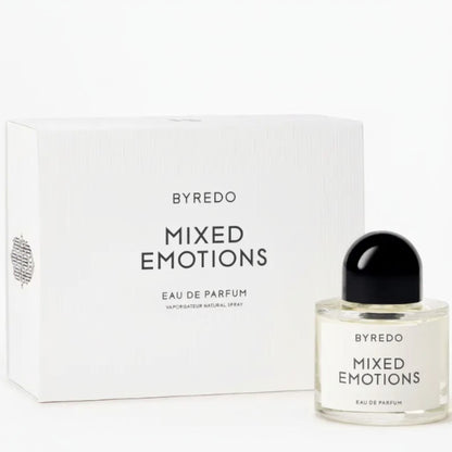 Shop Rescue Spa BYREDO Mixed Emotions Eau de Parfum with notes of Ceylon black tea, violet, birch wood, and papyrus.
