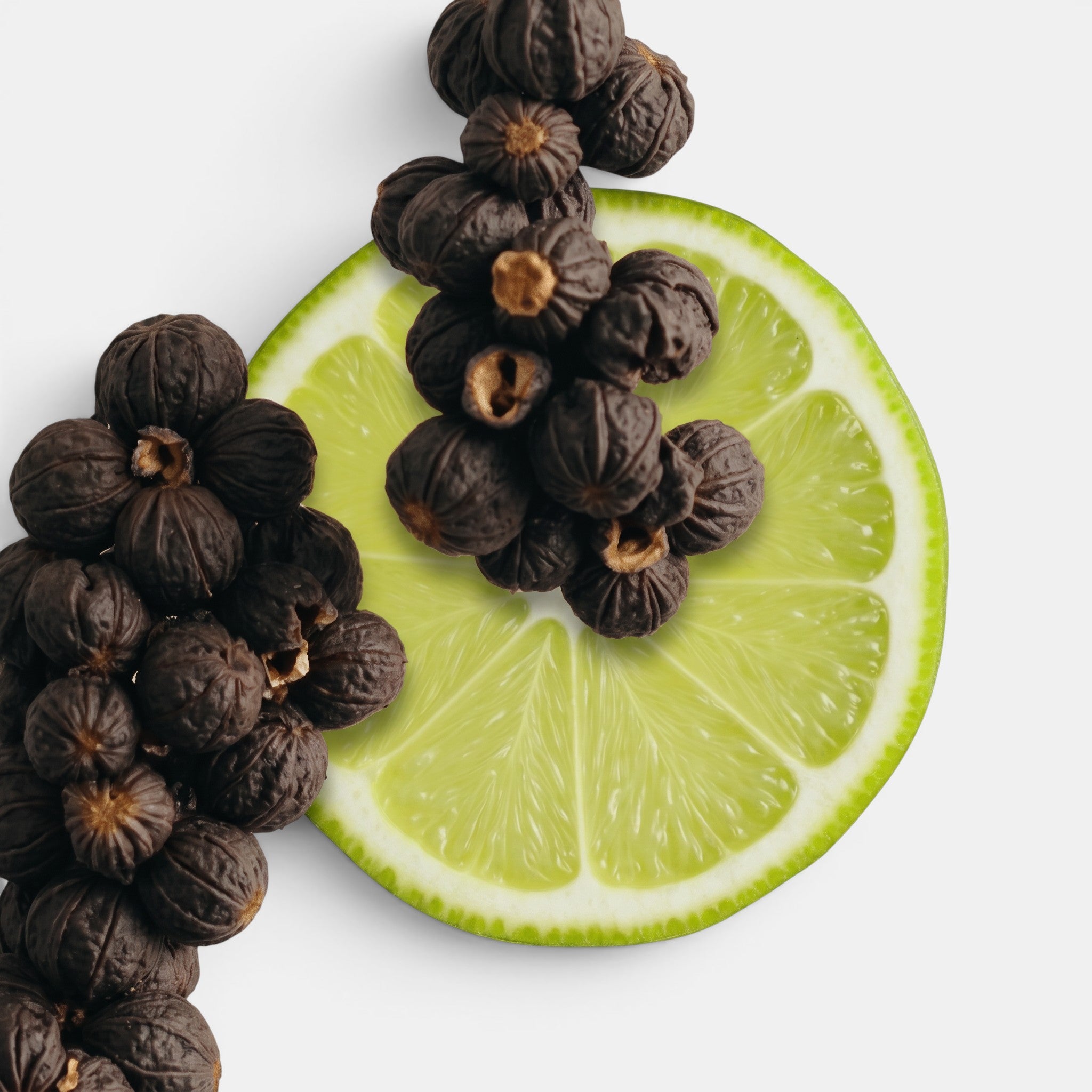 Shop Rescue Spa Castley Eau De Parfum featuring dark aromatic berries and a fresh sliced lime citrus garnish