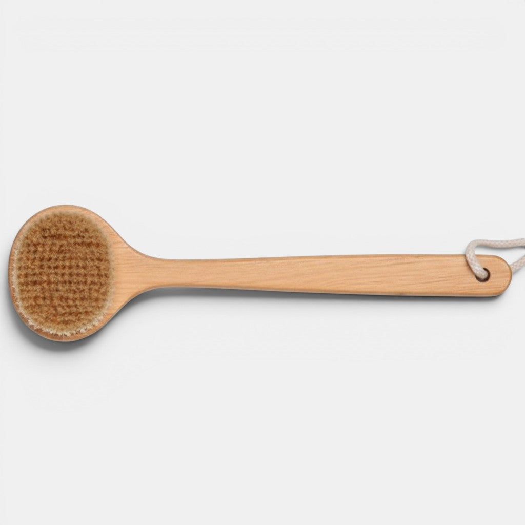 Shop Rescue Spa Cedar 13" bath brush with 100% boar bristles and wooden handle, ideal for full body exfoliation.