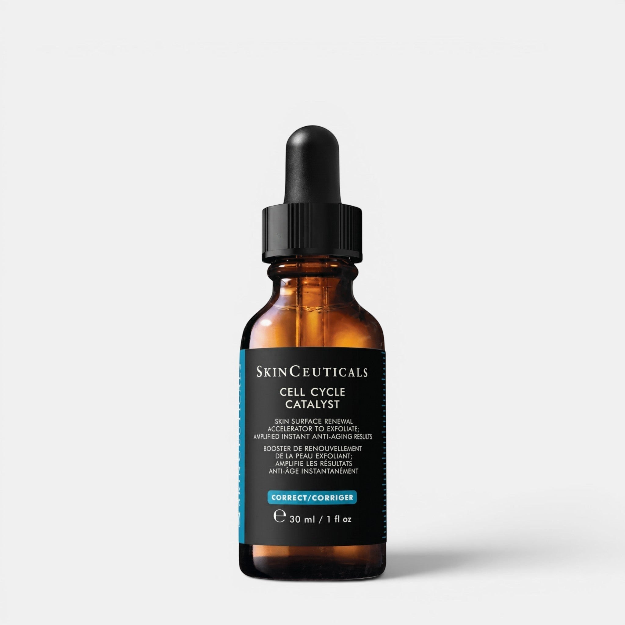 Shop Rescue Spa SkinCeuticals Cell Cycle Catalyst anti-aging exfoliating serum in a 30ml amber glass dropper bottle.