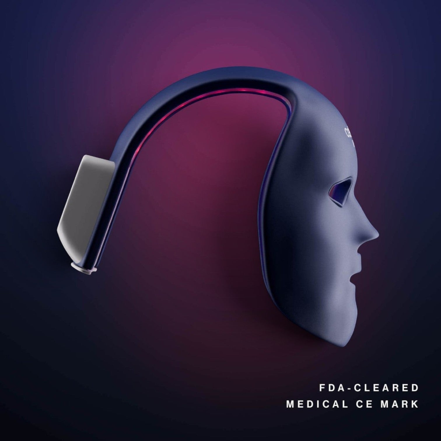 Shop Rescue Spa Celluma Mystique cordless LED mask for face and scalp treatment in a sleek dark blue design.