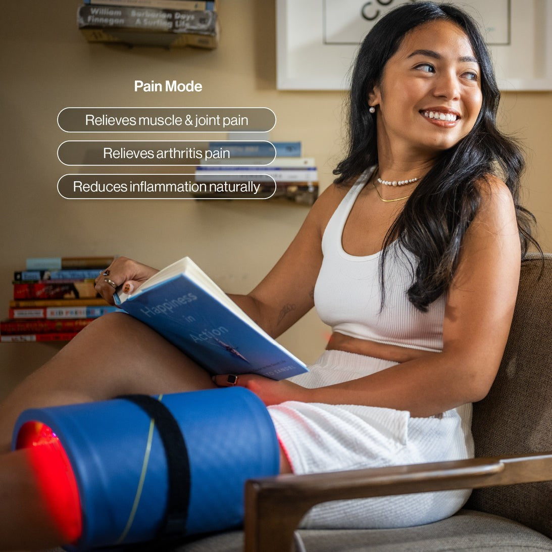 Shop Rescue Spa Celluma Pro LED light therapy device wrapped around a woman&