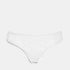 Shop Rescue Spa Champetre Percale white tanga in embroidered stretch tulle with delicate lace trim on edges.