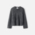 Shop Rescue Spa charcoal grey relaxed fit crewneck sweater in a soft fuzzy alpaca blend knit