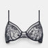 Shop Rescue Spa Chataigne full-cup bra in black floral lace with delicate trim and supportive underbust construction.