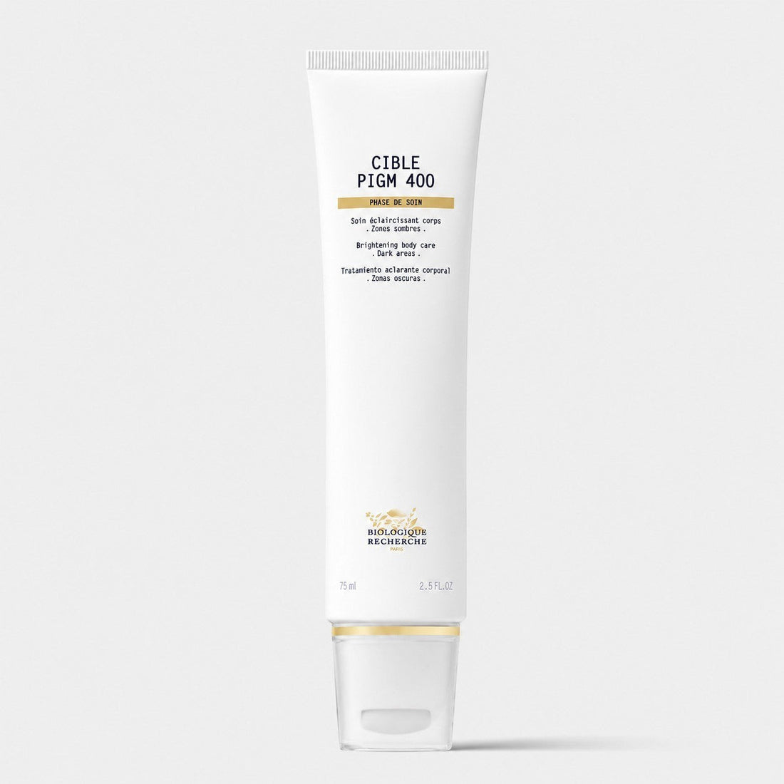 Shop Rescue Spa Cible Pigm 400 brightening body treatment tube for targeting dark spots and evening skin tone.