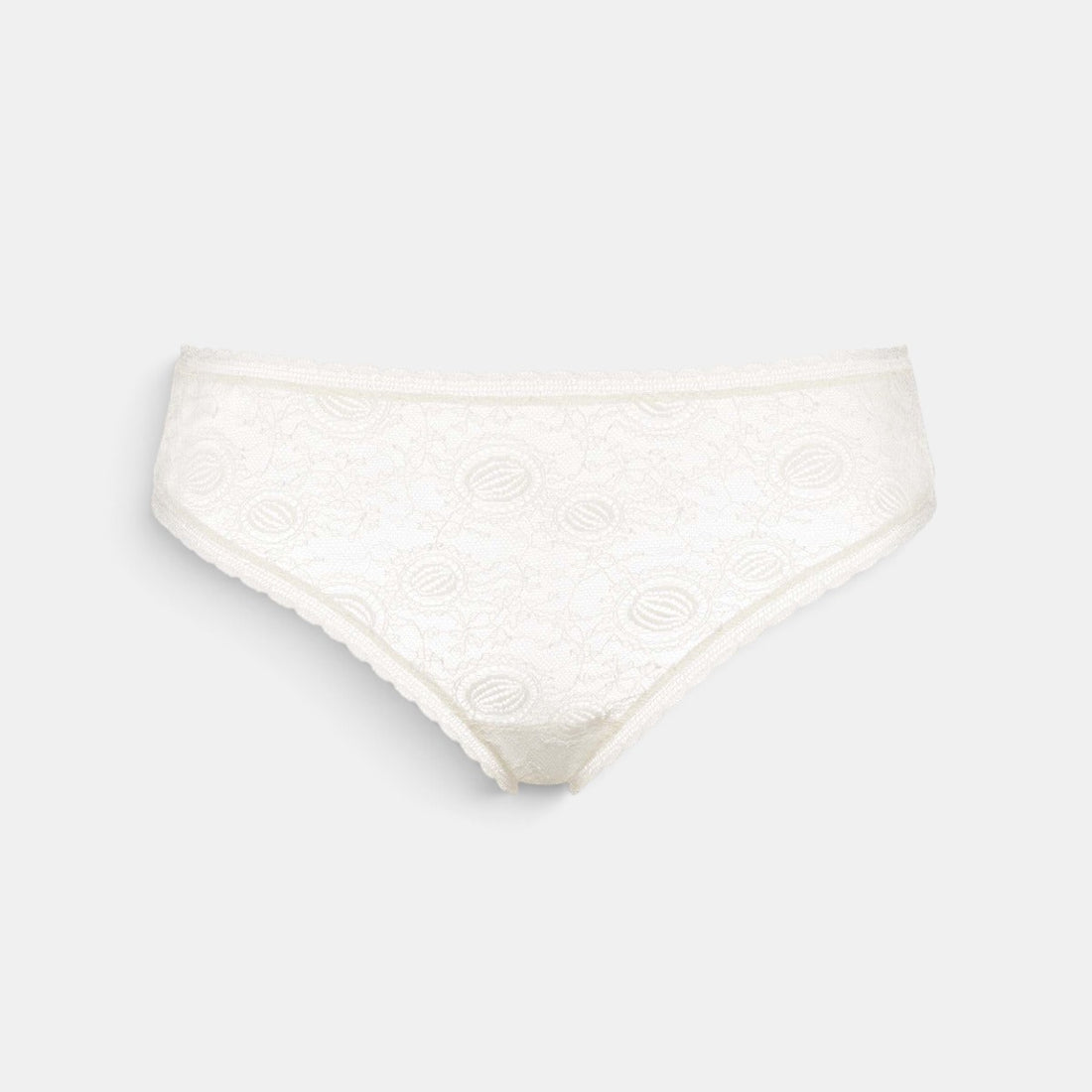 Shop Rescue Spa Citrine Lys white lace tanga panty with delicate floral pattern and scalloped edges