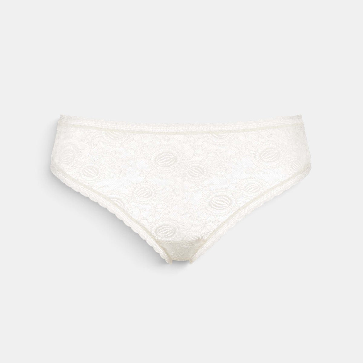 Shop Rescue Spa Citrine Lys white lace tanga panty with delicate floral pattern and scalloped edges