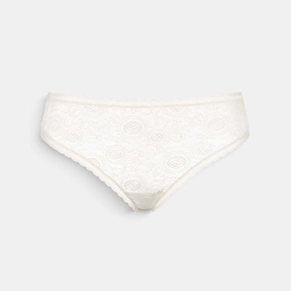 Shop Rescue Spa Citrine Lys white lace tanga panty with delicate floral pattern and scalloped edges