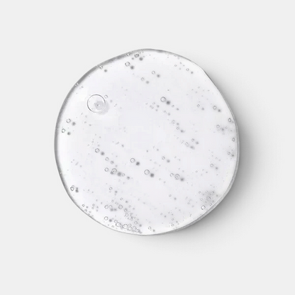 Shop Rescue Spa clear foaming cleansing gel texture swatch on a white background