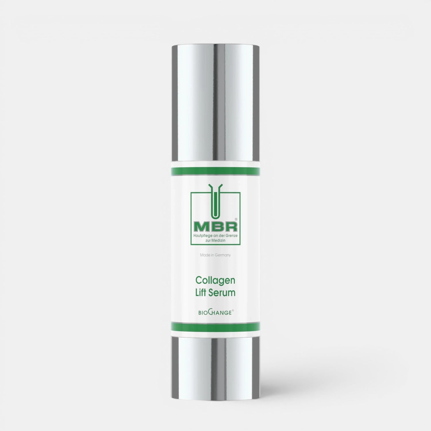 Shop Rescue Spa MBR Collagen Lift Serum in a 50ml white bottle with silver caps for skin regeneration and anti-aging.